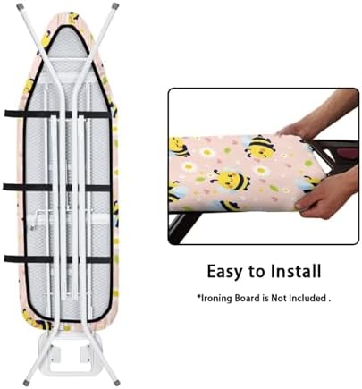 Bee Daisy Print Ironing Board Cover 15x48 Ironing Board Cover, Resist Scorching - Image 5