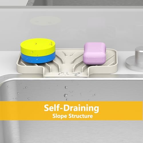 JOOKK Sponge Holder for Kitchen Sink, 7.9"×4" Soap Tray - Image 2