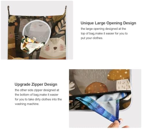Hanging Laundry Hamper Bag Over the Door Laundry Hamper Wall Hamper Large Dirty - Image 4