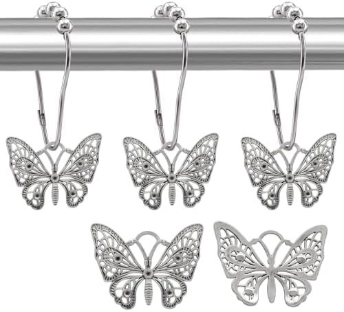 Decorative Shower Curtain Hooks, Rustproof Shower Curtain Hanger Clips by Unknown
