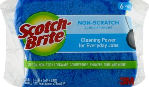 Scotch-Brite Zero Scratch Scrub Sponge, 6 Kitchen Sponges - Image 2