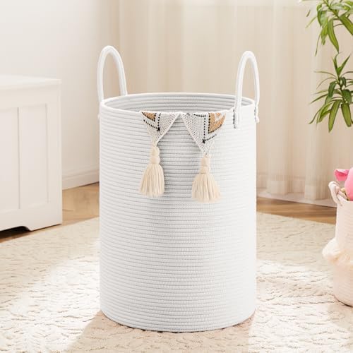 Artfeel Laundry Basket, Woven Cotton Rope Laundry Hamper, 40L by Artfeel