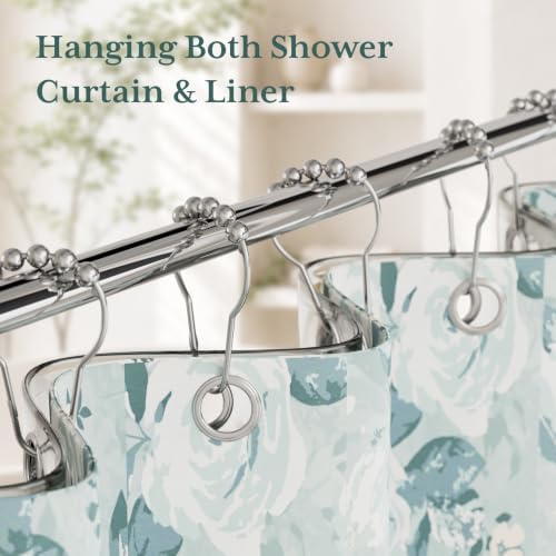 Bathway Shower Curtain Rings, Shower Curtain Hooks Chrome Shower Rings - Image 4