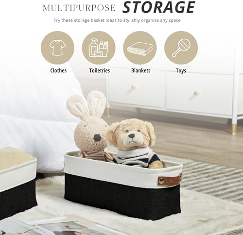 DECOMOMO Narrow Storage Bins, Small Storage Baskets - Image 2
