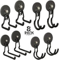 ULIBERMAGNET Heavy Duty Magnetic Garage Hooks, 8 Pack Strong Large Magnet Hooks by ULIBERMAGNET