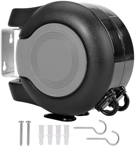 Retractable Double Clothesline – 49 ft x 2 Heavy Duty Clothes Line by HOXSURY