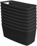 Curver Set of 8 Slim 6.8L Jute Decorative Plastic Organization and Storage by Unknown