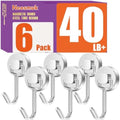 Neosmuk Magnetic Swing Hooks, 40lb Cruise Silver Hooks, 6 Pack by Neosmuk