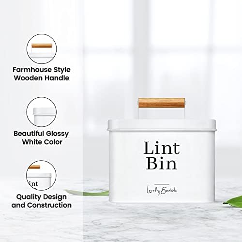 Modern Farmhouse Lint Bin for Laundry Room Decor and Accessories - Image 2