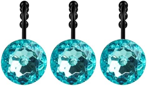 Sunlit Luxury Design Round Teal Blue Diamond Crystal Gem Bling - Image 2