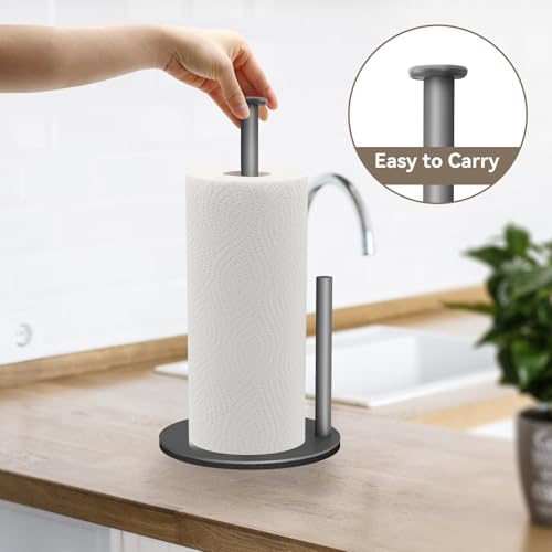 Grey Paper Towel Holder, Stainless Steel, - Image 4