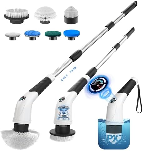 Cordless Electric Spin Scrubber, IPX7 Waterproof Rechargeable Power Cleaning by Unknown