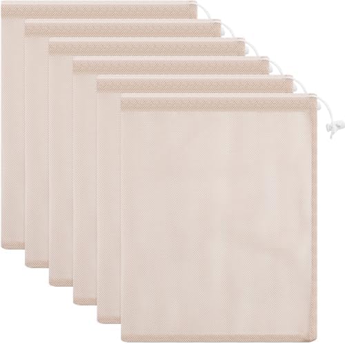 Frienda 6 Pack Mesh Drawstring Bags 11x15 Inch by Frienda