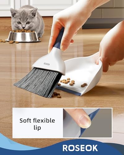ROSEOK Mini Dustpan and Brush Set, Small Broom and Dust Pan - Image 3