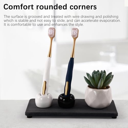 NiuYichee 2Pcs Stone Soap Trays Water Absorbing Diatomite Coaster - Image 2