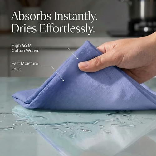 Urban Villa Kitchen Towels Cotton Dish Towels 20”x30” Blue - Image 2
