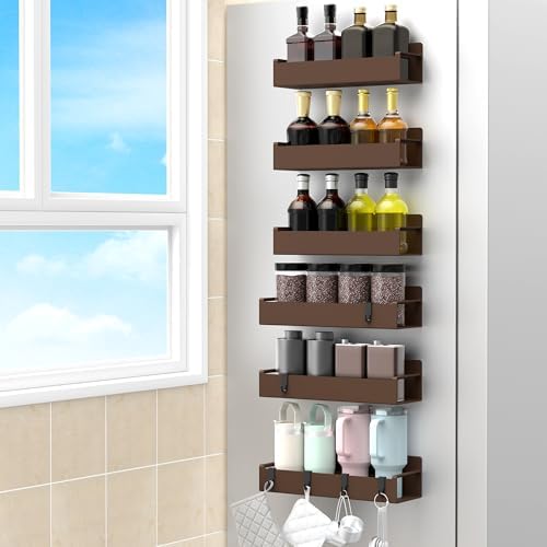 HuggieGems 6 Pack Magnetic Spice Rack Organizer by HuggieGems