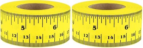 ChromaLabel 1 Inch Adhesive Measuring Tape, Removable Adhesive Measuring Tape by ChromaLabel