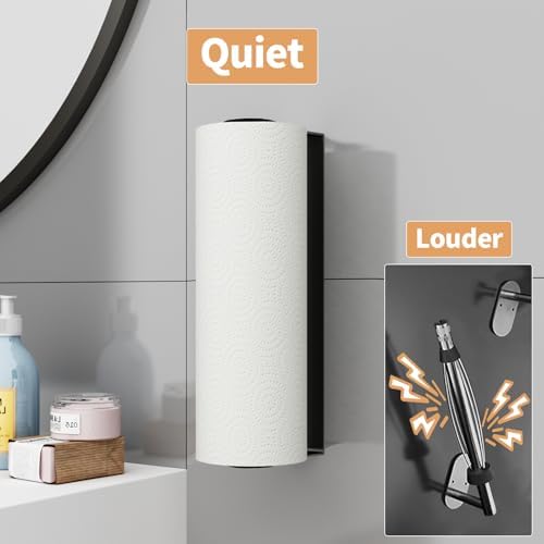 Paper Towel Holder Under Cabinet, Wall Mount, Adhesive or Drilling - Image 4
