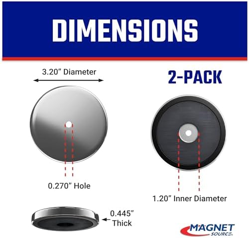 Master Magnetics Ceramic Round Base Magnet Fastener Pack - Image 2