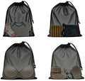 4 Pack Mesh Travel Laundry Bag 12" x 16"Extra Large Dirty Clothes Organizer by Unknown