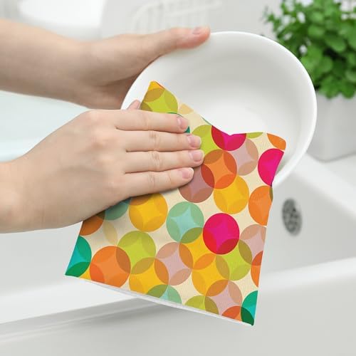 Mid Century Modern Retro Kitchen Towels Decorative Set of 2 16"x24" - Image 4