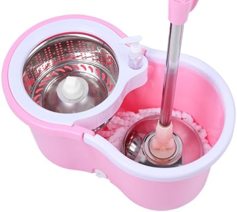 Cute Pink Mop and Bucket Set by Eleckey