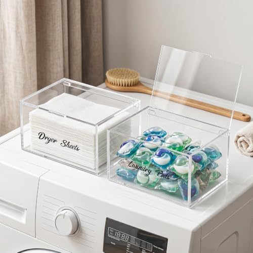 Acrylic Dryer Sheet Holder Dispenser Container, Bonus Black Labels Included - Image 6