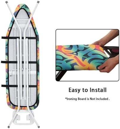 Abstract Swirl Print Stain Resistant Polyester Ironing Covers, Ethnic Spiral - Image 4