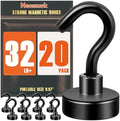 Neosmuk Magnetic Hooks, Cruise Ship Essentials, 32lb+ Heavy Duty Magnetic Hooks by Neosmuk