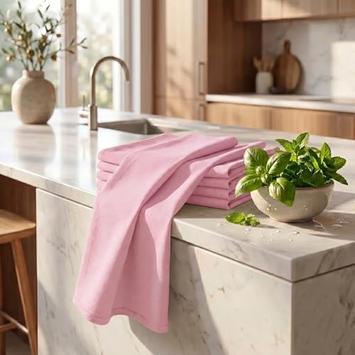 Urban Villa Kitchen Towels Cotton Dish Towels 20”x30” Pink - Image 6