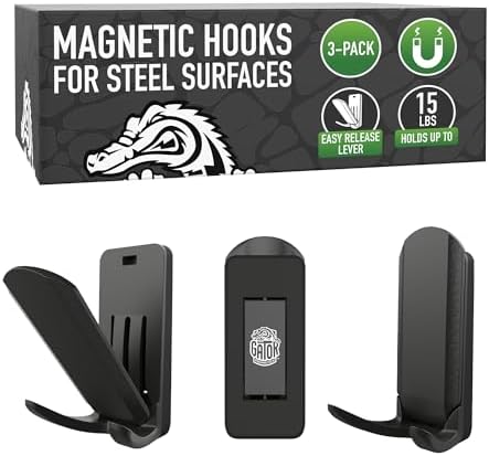 GATOR MAGNETICS Dual MINI Hooks, 15 lb Magnetic Hooks by GatorMagnetics
