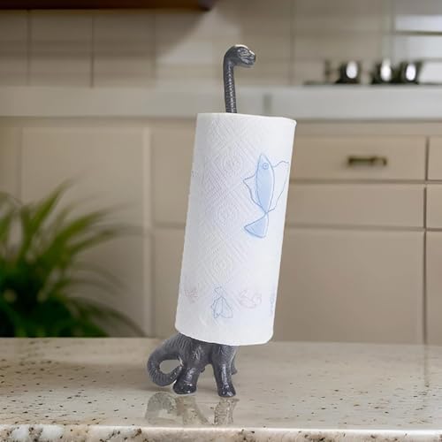 Cast Iron Dinosaur Paper Towel Holder - Image 3
