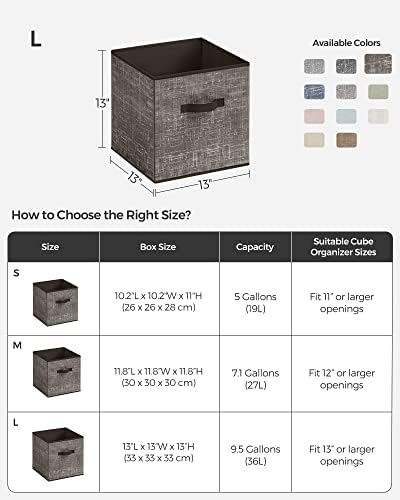 SONGMICS Storage Cubes, 13-Inch Foldable Closet Organizers - Image 4