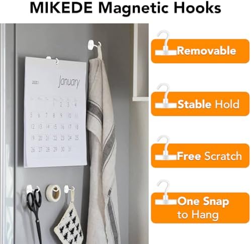 MIKEDE Magnetic Hooks Heavy Duty 170LB Super Strong Hook - Image 2