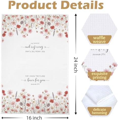 Floral Christian Kitchen Towel Set - Image 5