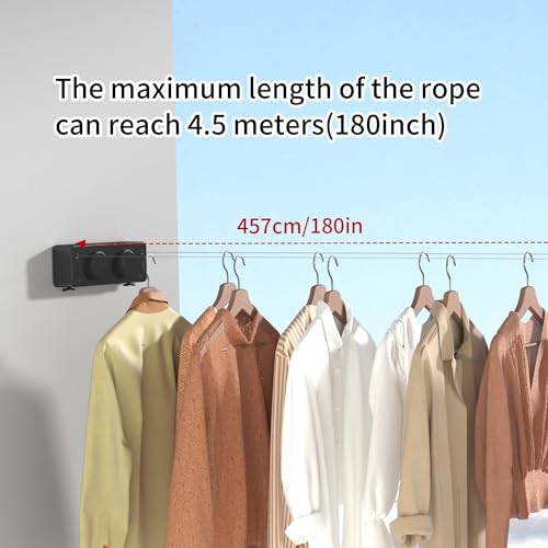 JOOM Double Retractable Clothesline, 2 x 13.8 FT, 40 LB Heavy-Duty - Image 4