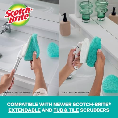 Scotch-Brite Non-Scratch Tub & Tile Scrubber Refill Pads, 6 Pack - Image 5