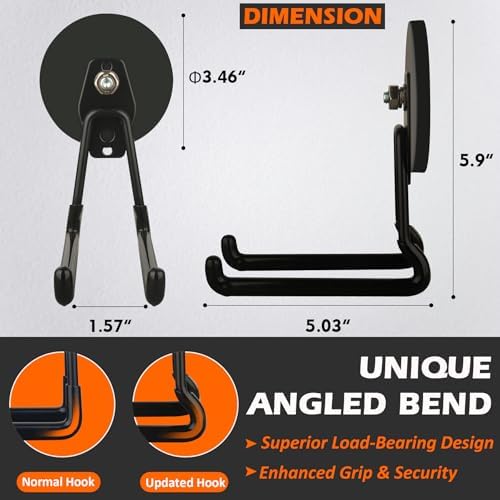 MUTUACTOR Upgraded Magnetic Hooks Heavy Duty, 40lbs Anti-Scratch Garage Large - Image 5
