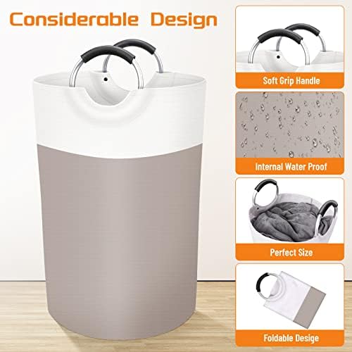 BlissTotes 75L Laundry Basket, Freestanding Collapsible Hamper - Image 3