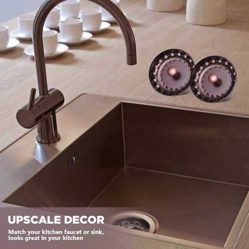 Retisee 2 Pcs Kitchen Sink Stopper Strainer Stainless Steel Drain Strainers - Image 7