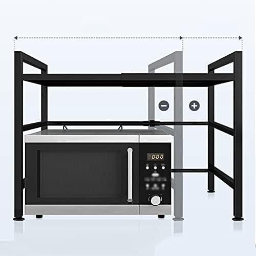 Microwave Rack Microwave Stand Extendable Microwave Oven Rack 2 Tier Adjustable Microwave Toaster Shelf Microwave Stand Kitchen Counter Top Organizer Microwave Oven Rack Microwave Shelf