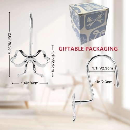 Bow Shower Curtain Hooks - Image 4