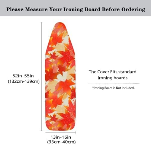 Fall Maple Leaves Ironing Board Cover, Autumn Atmosphere 52-55 x 13-16 Inch - Image 5