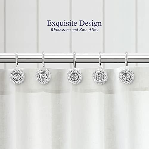 Silver Shower Curtain Hooks, Rust Proof Shower Curtain Rings - Image 4