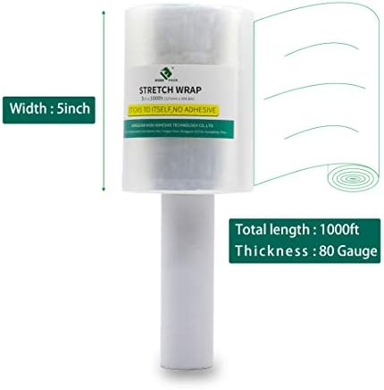 BOMEI PACK 4Pack Industrial Mini Clear Stretch Wrap - Image 3