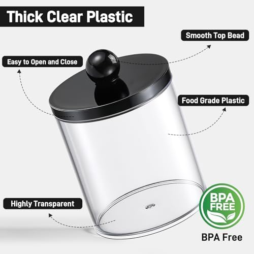 6 Pack Acrylic Qtip Holder Dispenser - Image 2
