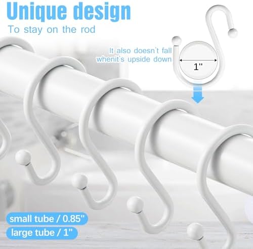 Shower Curtain Hooks, Metal Shower Hooks - Image 4
