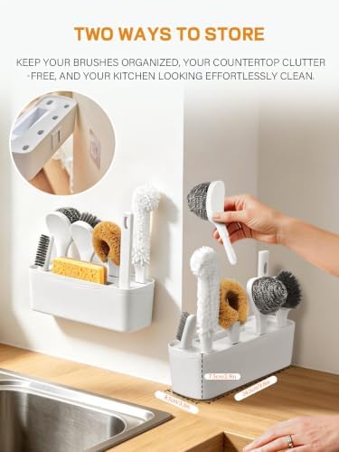 7 Pack Kitchen Cleaning Dish Brush Set - Image 4