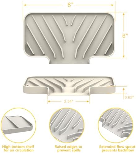 JOOKK Sponge Holder for Kitchen Sink, 7.9"×4" Soap Tray - Image 5